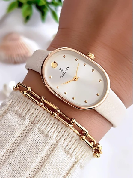 Coliseum Deri Kordon Vintage Seri Kadın Kol Saati+Bileklik Hediyeli CL8104.BM5 ürün görseli