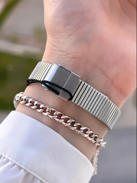 Daniel Klein Çelik Kordon Köşeli Kasa 2 Yıl Garantili Bileklik Hediyeli Kadın Kol Saat BFG.10835.2 - Resim 3