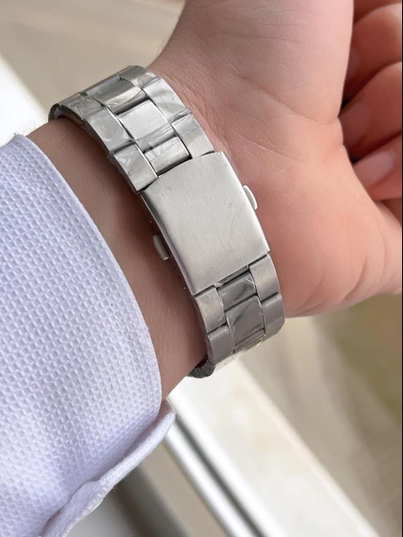 Coliseum Çelik Kordon Takvimli Kadran Kutulu Seri Erkek Kol Saati FT.CLS.E007 - Resim 2