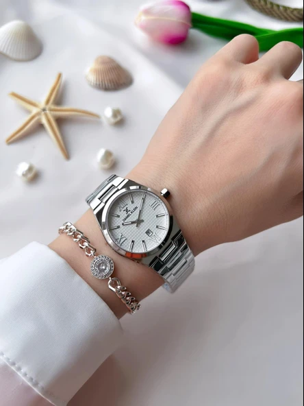 Daniel Klein Çelik Kordon 30 Mt Suya Dayanıklı Kadın Kol Saati+Bileklik BFG.10734.X1 - Resim 2