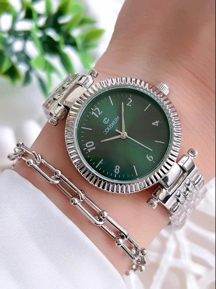 Coliseum Özel Tasarım Vintage Seri Kadın Kol Saati+ Bileklik Hediyeli CL8709.M7 ürün görseli