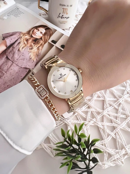 Daniel Klein Çelik Kordon 30 Mt Suya Dayanıklı Kadın Kol Saati+Bileklik BFG.10788.X2 - Resim 2