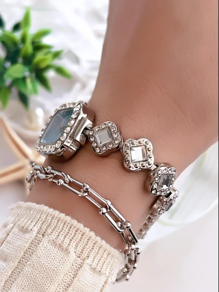 Coliseum Özel Tasarım Taşlı Kasa Ve Kordon Vintage Seri Kadın Kol Saati+ Bileklik Hediyeli CL8712.T4 - Resim 3