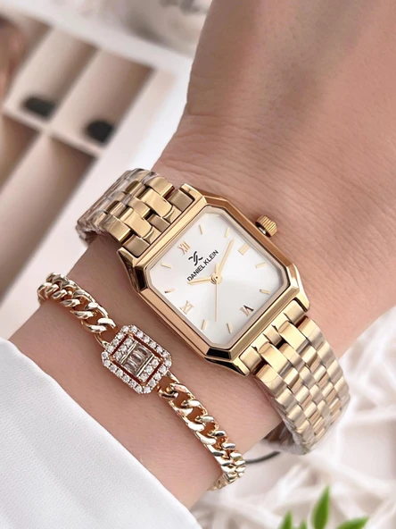 Daniel Klein Çelik Kordon 30 Mt Suya Dayanıklı Kadın Kol Saati+Bileklik BFG.13877.X4