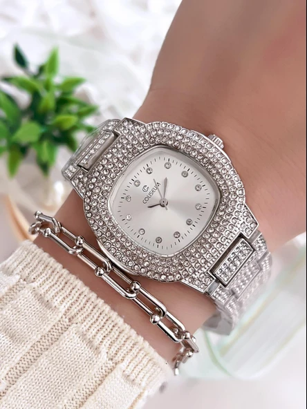 Coliseum Özel Tasarım Vintage Seri Kadın Kol Saati+ Bileklik Hediyeli CL8460.M3