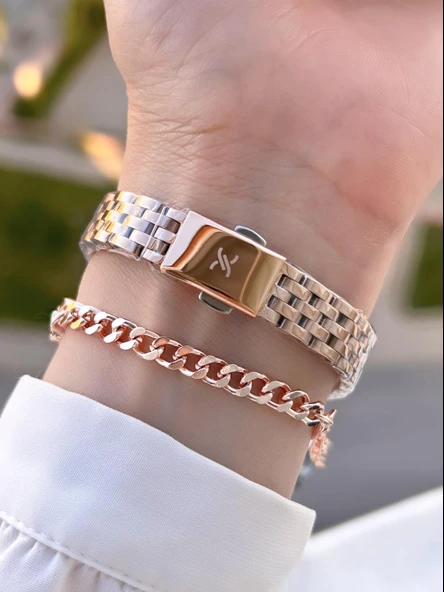 Daniel Klein Çelik Kordon 2 Yıl Garantili 3 Atm Suya Dayanıklı+Bileklik Kadın Kol Saat BFG.13779.9 - Resim 3