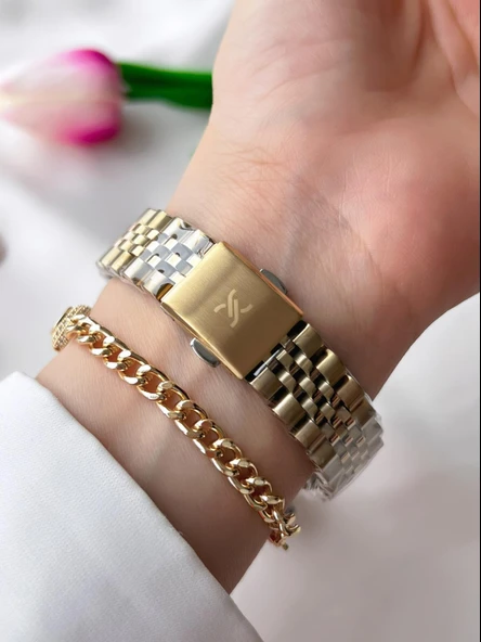 Daniel Klein Çelik Kordon 30 Mt Suya Dayanıklı Kadın Kol Saati+Bileklik BFG.10661.X4 - Resim 3