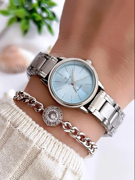 Coliseum Özel Tasarım Vintage Seri Kadın Kol Saati+ Bileklik Hediyeli CL8527.M7 ürün görseli