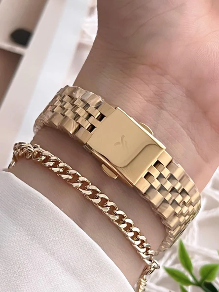 Daniel Klein Çelik Kordon Takvimli Kadran 30 Mt Suya Dayanıklı Kadın Kol Saati+Bileklik BFG.10038.G2 - Resim 3