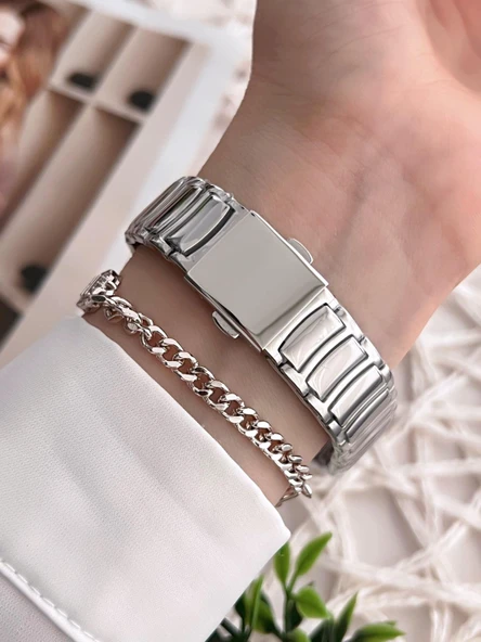 Daniel Klein Çelik Kordon 30 Mt Suya Dayanıklı Kadın Kol Saati+Bileklik BFG.10788.X1 - Resim 3