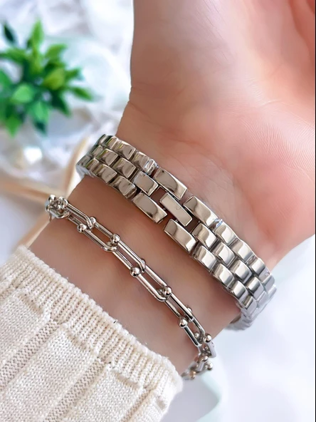 Coliseum Özel Tasarım Vintage Seri Kadın Kol Saati+ Bileklik Hediyeli CL8732.M2 - Resim 3