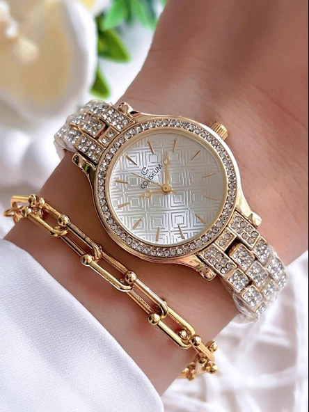 Coliseum Özel Tasarım Vintage Seri Kadın Kol Saati+ Bileklik Hediyeli CL8732.M6 ürün görseli