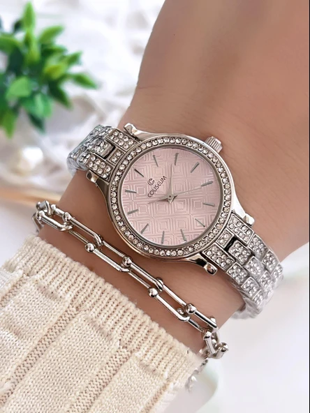 Coliseum Özel Tasarım Vintage Seri Kadın Kol Saati+ Bileklik Hediyeli CL8732.M4 ürün görseli