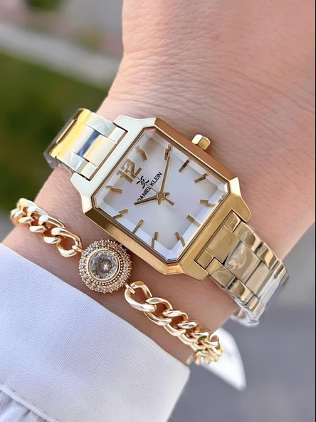 Daniel Klein Çelik Kordon 2 Yıl Garantili 3 Atm Suya Dayanıklı+Bileklik Kadın Kol Saat BFG.13713.2 ürün görseli