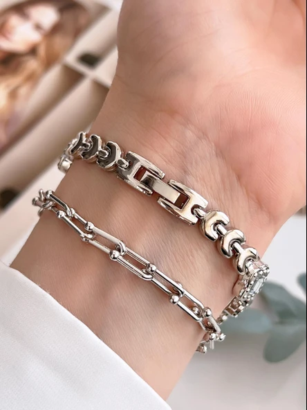 Coliseum Özel Tasarım Vintage Seri Full Taşlı Kadın Kol Saati+Bileklik Hediyeli CL8751.L05 - Resim 4