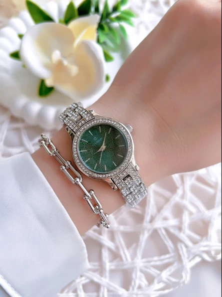 Coliseum Özel Tasarım Vintage Seri Kadın Kol Saati+ Bileklik Hediyeli CL8732.M1 - Resim 2