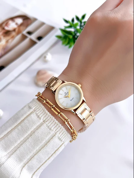 Coliseum Özel Tasarım Vintage Seri Kadın Kol Saati+ Bileklik Hediyeli CL8527.M1 - Resim 2