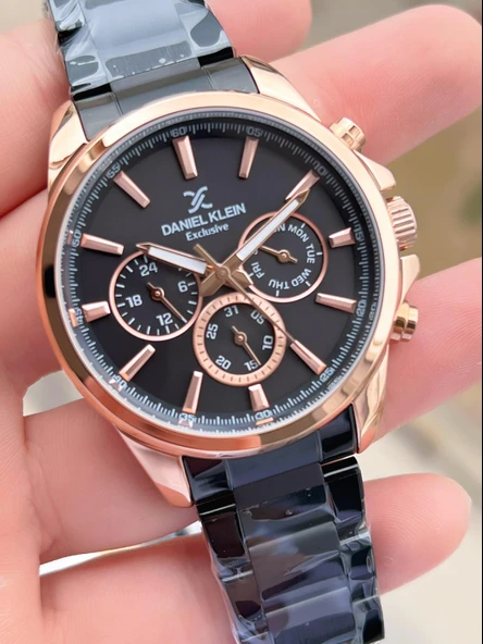 Daniel Klein İç Fonksiyonları Aktif 30 Mt Suya Dayanıklı 2 Yıl Garantili Erkek Kol Saati FDK.10587F5 - Resim 3