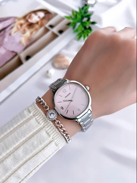 Coliseum Özel Tasarım Vintage Seri Kadın Kol Saati+ Bileklik Hediyeli CL8365.BM7 - Resim 2