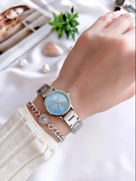 Coliseum Özel Tasarım Vintage Seri Kadın Kol Saati+ Bileklik Hediyeli CL8527.M7 - Resim 2