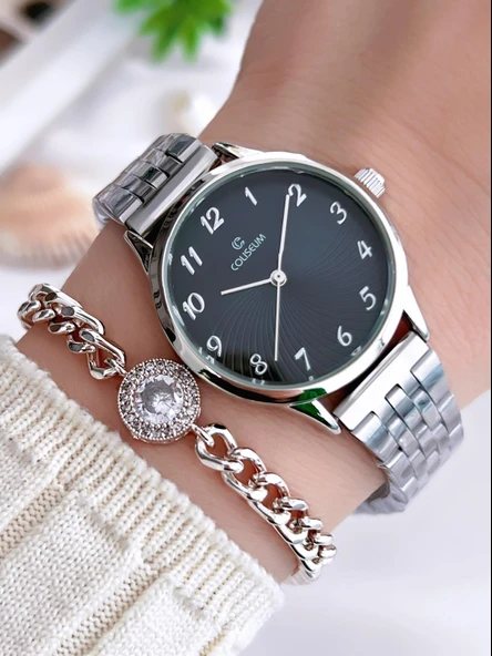 Coliseum Özel Tasarım Vintage Seri Kadın Kol Saati+ Bileklik Hediyeli CL8698.BM6 ürün görseli