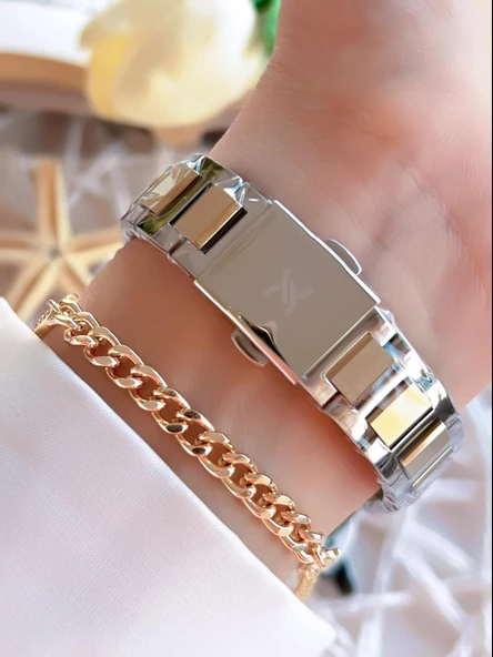 Daniel Klein Çelik Kordon 30 Mt Suya Dayanıklı Kadın Kol Saati+Bileklik BFG.1.13783.7 - Resim 3