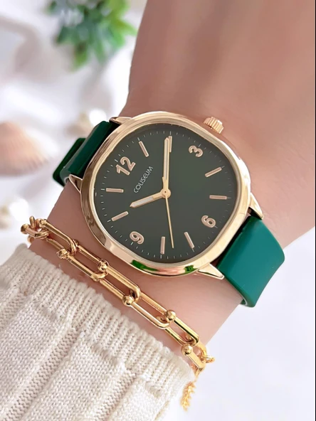 Coliseum Silikon Kordon Vintage Seri Kadın Kol Saati+Bileklik Hediyeli CL.8365.BM4 ürün görseli