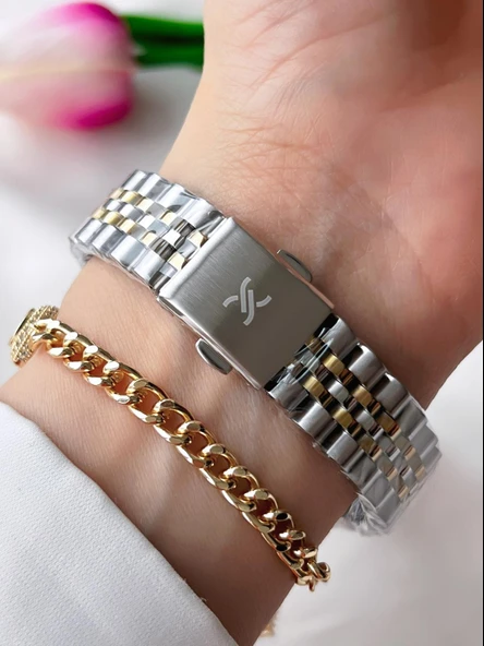 Daniel Klein Çelik Kordon 30 Mt Suya Dayanıklı Kadın Kol Saati+Bileklik BFG.13898.X4 - Resim 3