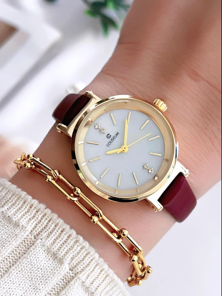 Coliseum Deri Kordon Vintage Seri Kadın Kol Saati+Bileklik Hediyeli CL8368.BM4 ürün görseli