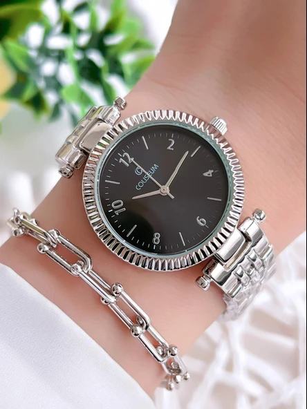 Coliseum Özel Tasarım Vintage Seri Kadın Kol Saati+ Bileklik Hediyeli CL8709.M5 ürün görseli