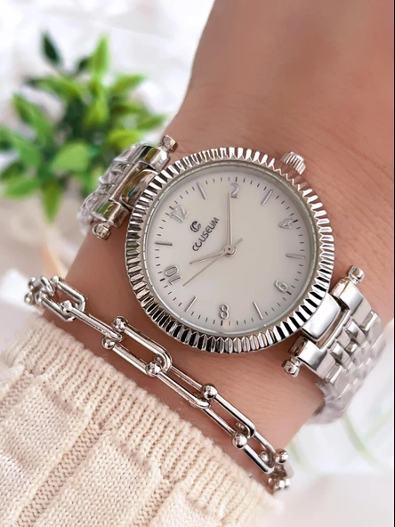 Coliseum Özel Tasarım Vintage Seri Kadın Kol Saati+ Bileklik Hediyeli CL8709.M4 ürün görseli