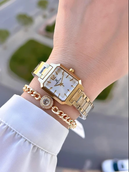 Daniel Klein Çelik Kordon 2 Yıl Garantili 3 Atm Suya Dayanıklı+Bileklik Kadın Kol Saat BFG.13713.2 - Resim 2