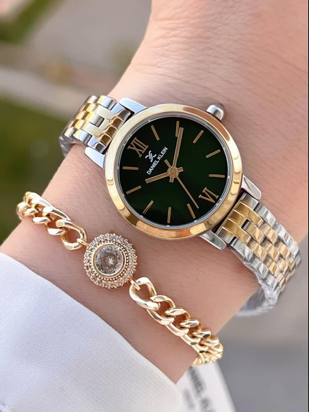 Daniel Klein Çelik Kordon 2 Yıl Garantili 3 Atm Suya Dayanıklı+Bileklik Kadın Kol Saat BFG.13779.7 ürün görseli