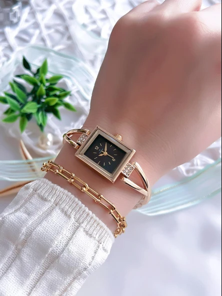 Coliseum Özel Tasarım Vintage Seri Kadın Kol Saati+ Bileklik Hediyeli CL8453.M5 - Resim 2