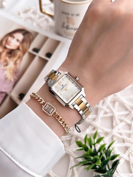 Daniel Klein Çelik Kordon 30 Mt Suya Dayanıklı Kadın Kol Saati+Bileklik BFG.10790.X5 - Resim 2