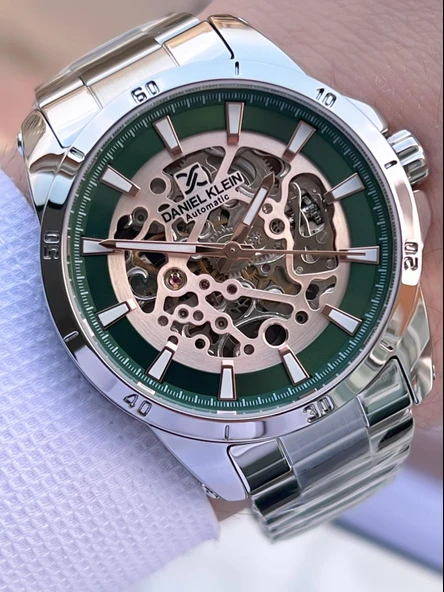 Daniel Klein Otomatik Ve Manuel Kurma Özellikli 30 Mt Suya Dayanıklı Erkek Kol Saat FDK.10783.F3 - Resim 2