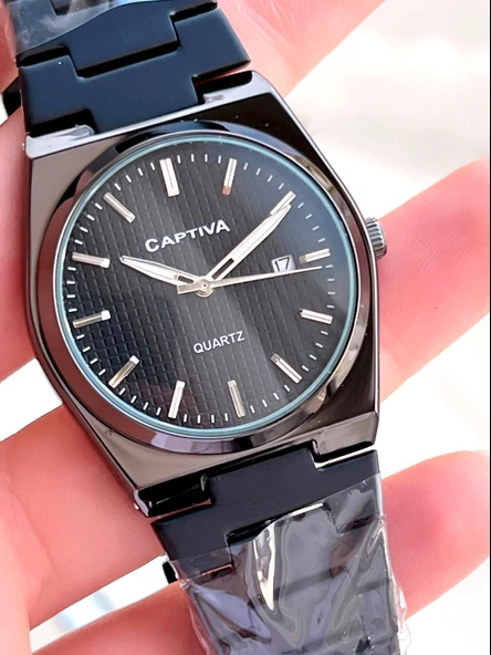 Captiva Çelik Kordon Takvimli Kadran Kutulu Seri Erkek Kol Saati C01.ES04 - Resim 3