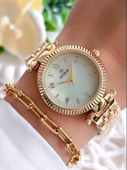 Coliseum Özel Tasarım Vintage Seri Kadın Kol Saati+ Bileklik Hediyeli CL8709.M1 ürün görseli