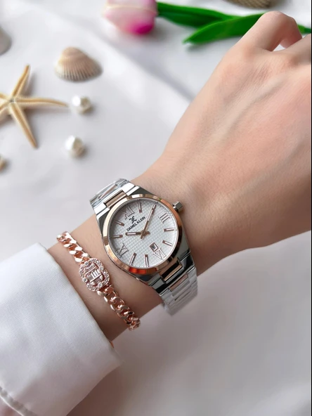 Daniel Klein Çelik Kordon 30 Mt Suya Dayanıklı Kadın Kol Saati+Bileklik BFG.10734.X7 - Resim 2