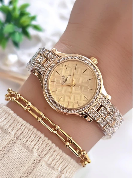 Coliseum Özel Tasarım Vintage Seri Kadın Kol Saati+ Bileklik Hediyeli CL8732.M5 ürün görseli