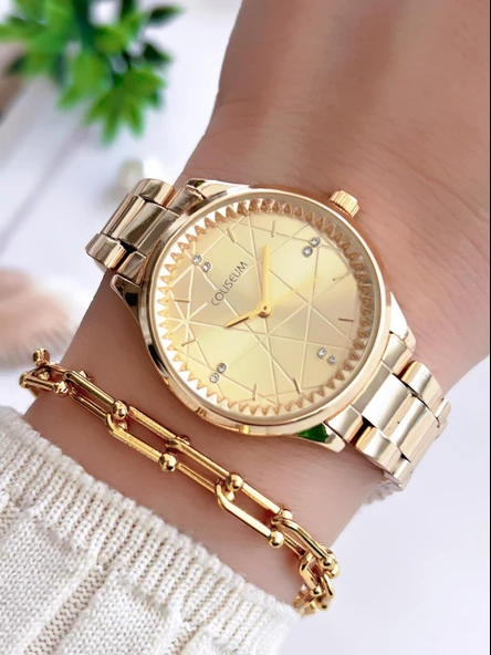 Coliseum Özel Tasarım Vintage Seri Kadın Kol Saati+ Bileklik Hediyeli CL8369.M6 ürün görseli