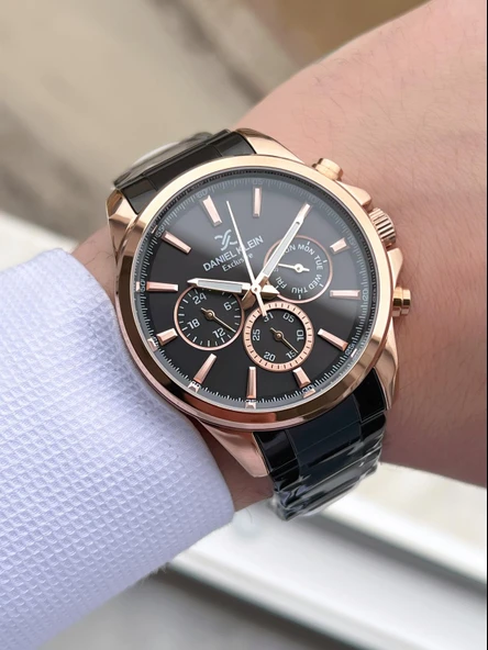 Daniel Klein İç Fonksiyonları Aktif 30 Mt Suya Dayanıklı 2 Yıl Garantili Erkek Kol Saati FDK.10587F5 - Resim 2