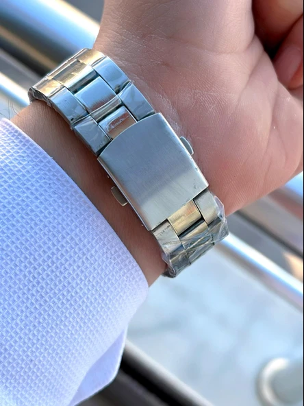 Coliseum Çelik Kordon Takvimli Kadran Kutulu Seri Erkek Kol Saati FT.CLS.E8743.S - Resim 3