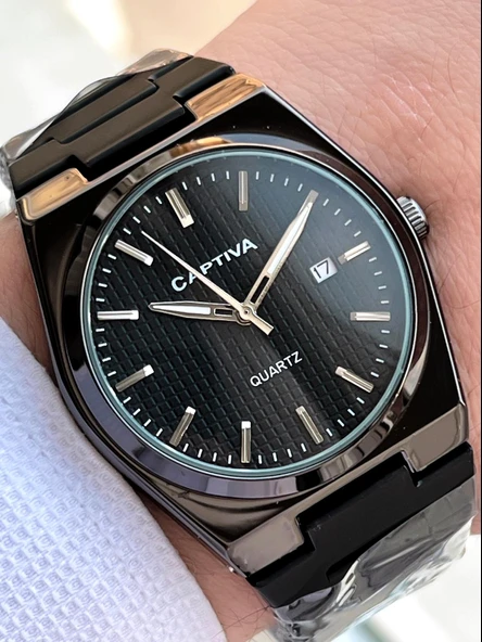 Captiva Çelik Kordon Takvimli Kadran Kutulu Seri Erkek Kol Saati C01.ES04 ürün görseli