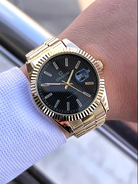 Coliseum Çelik Kordon Takvimli Kadran Kutulu Seri Erkek Kol Saati FT.AAS.I012 - 2