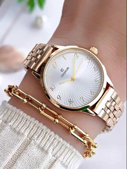Coliseum Özel Tasarım Vintage Seri Kadın Kol Saati+ Bileklik Hediyeli CL8698.BM1 ürün görseli