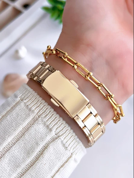 Coliseum Özel Tasarım Vintage Seri Kadın Kol Saati+ Bileklik Hediyeli CL8527.M1 - Resim 3