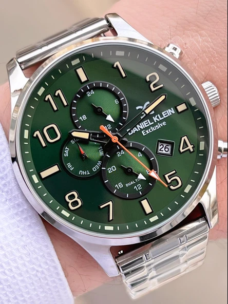 Daniel Klein Çelik Kordon & Deri Kordonlu İç Fonksiyonları Aktif 3 Atm Erkek Kol Saati BCK.10737.Y3 - 4