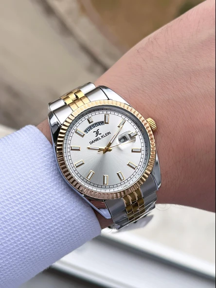Daniel Klein Takvimli Kadran Rolex Kasa 30 Mt Suya Dayanıklı 2 Yıl Garantili Erkek Kol Saati 10010F6 - Resim 2