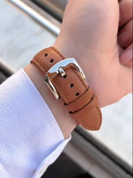 Ferrucci Çift Kordonlu Deri Ve Çelik Hasırlı İç Fonksiyonları Aktif 3 Atm Erkek Kol Saati EFC.03L.03 - Resim 3